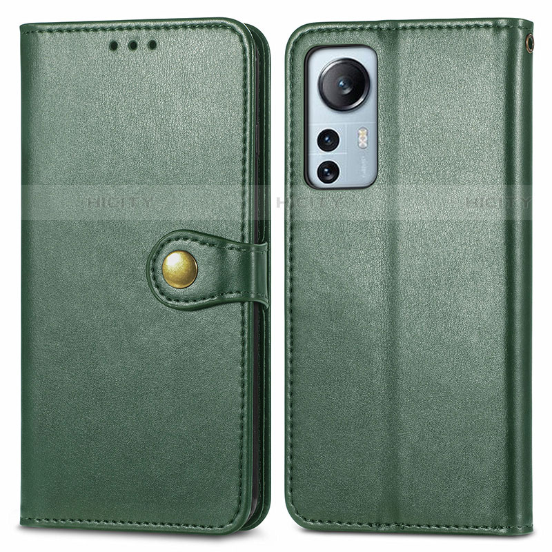 Funda de Cuero Cartera con Soporte Carcasa S04D para Xiaomi Mi 12S 5G Verde