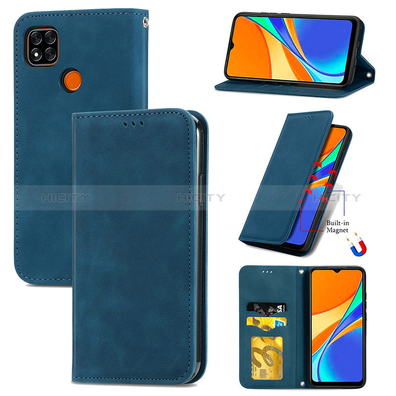 Funda de Cuero Cartera con Soporte Carcasa S04D para Xiaomi POCO C31