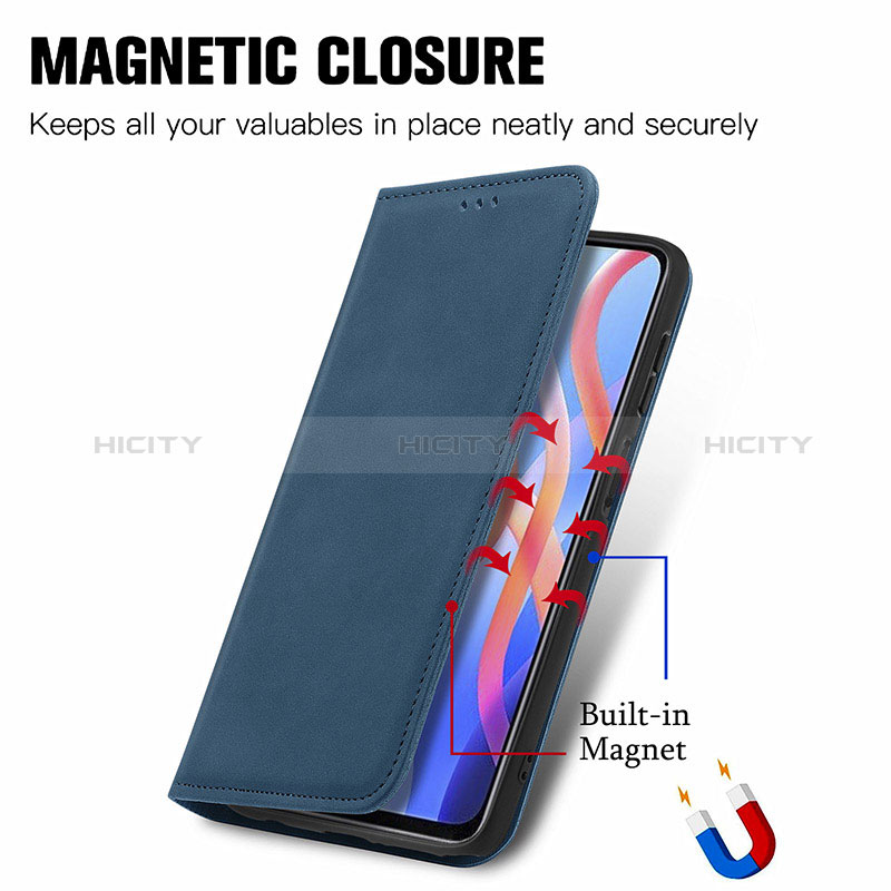 Funda de Cuero Cartera con Soporte Carcasa S04D para Xiaomi Poco M4 Pro 5G