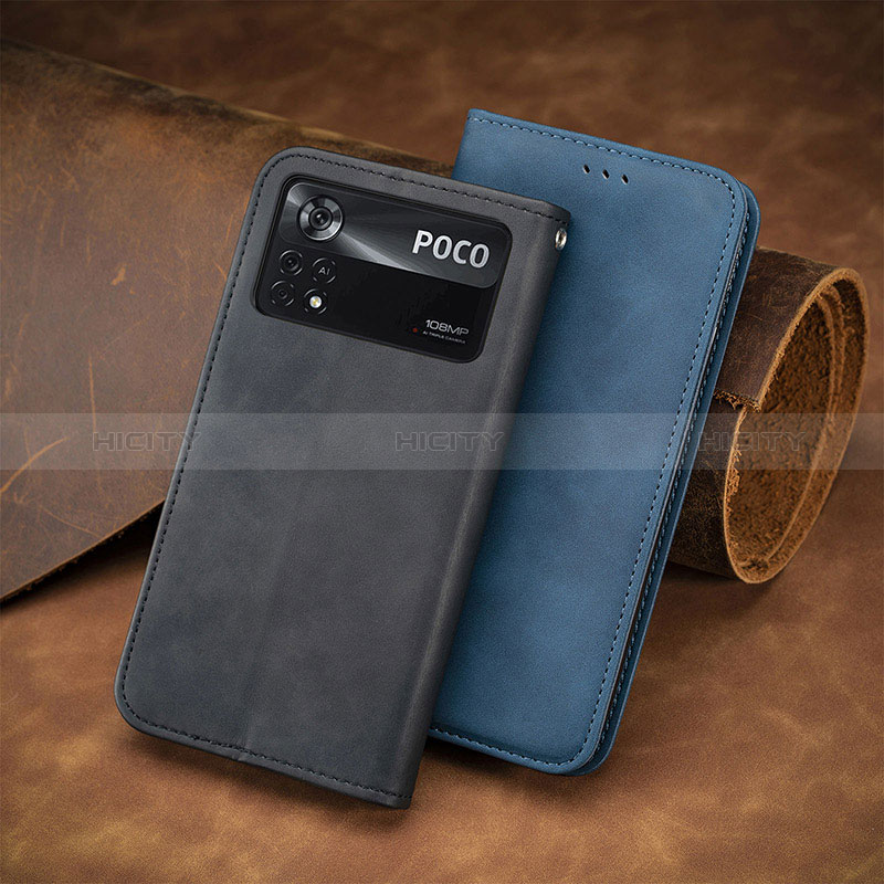 Funda de Cuero Cartera con Soporte Carcasa S04D para Xiaomi Poco X4 Pro 5G