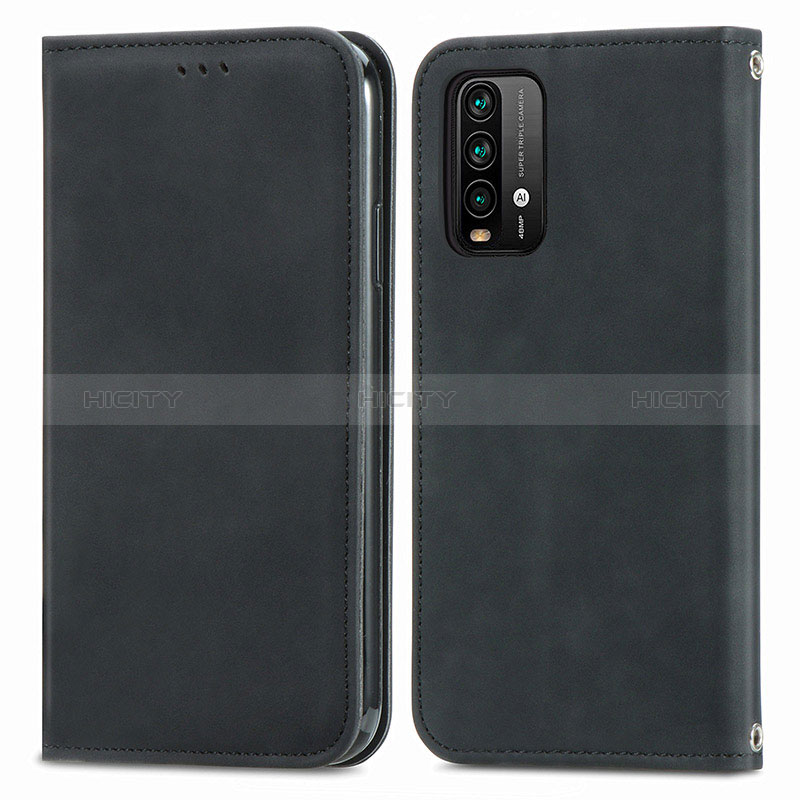 Funda de Cuero Cartera con Soporte Carcasa S04D para Xiaomi Redmi 9 Power