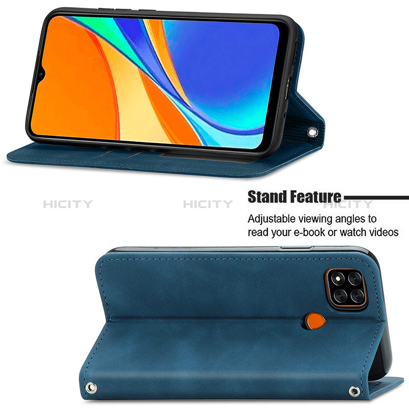 Funda de Cuero Cartera con Soporte Carcasa S04D para Xiaomi Redmi 9C