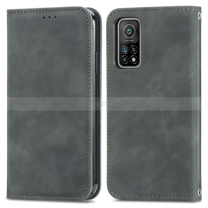 Funda de Cuero Cartera con Soporte Carcasa S04D para Xiaomi Redmi K30S 5G Gris