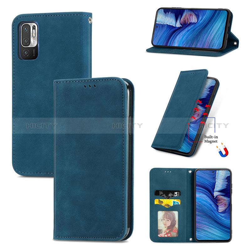 Funda de Cuero Cartera con Soporte Carcasa S04D para Xiaomi Redmi Note 10 JE 5G