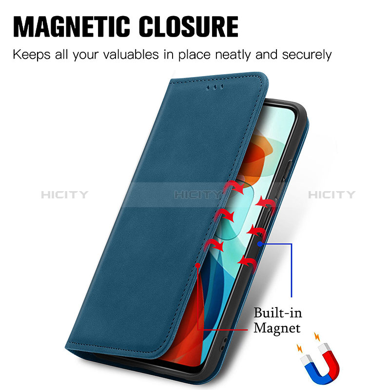 Funda de Cuero Cartera con Soporte Carcasa S04D para Xiaomi Redmi Note 10 Pro 5G