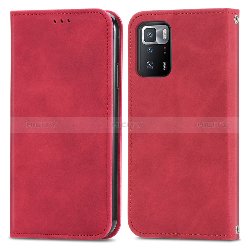 Funda de Cuero Cartera con Soporte Carcasa S04D para Xiaomi Redmi Note 10 Pro 5G