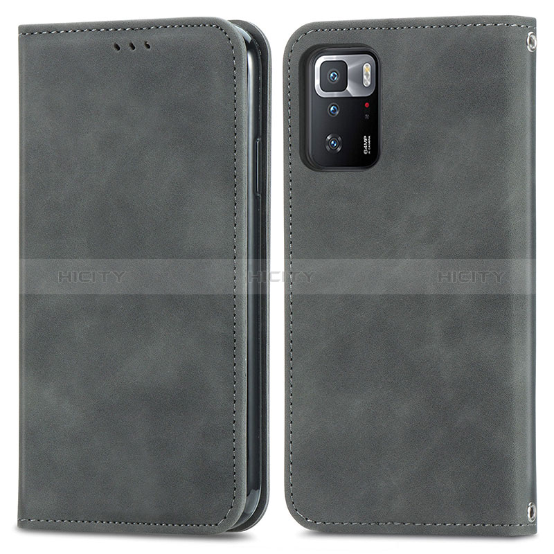 Funda de Cuero Cartera con Soporte Carcasa S04D para Xiaomi Redmi Note 10 Pro 5G