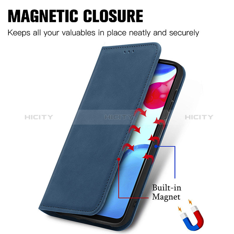 Funda de Cuero Cartera con Soporte Carcasa S04D para Xiaomi Redmi Note 11 4G (2022)