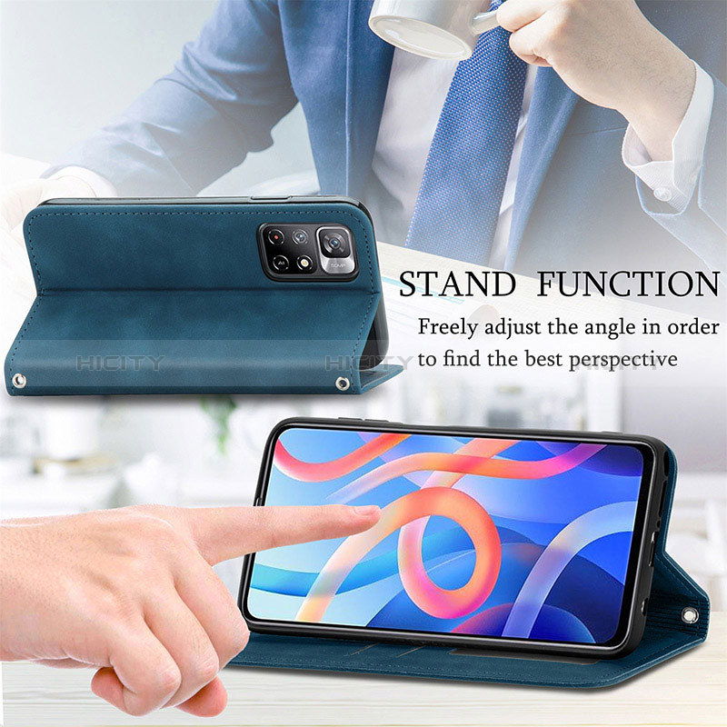 Funda de Cuero Cartera con Soporte Carcasa S04D para Xiaomi Redmi Note 11 5G