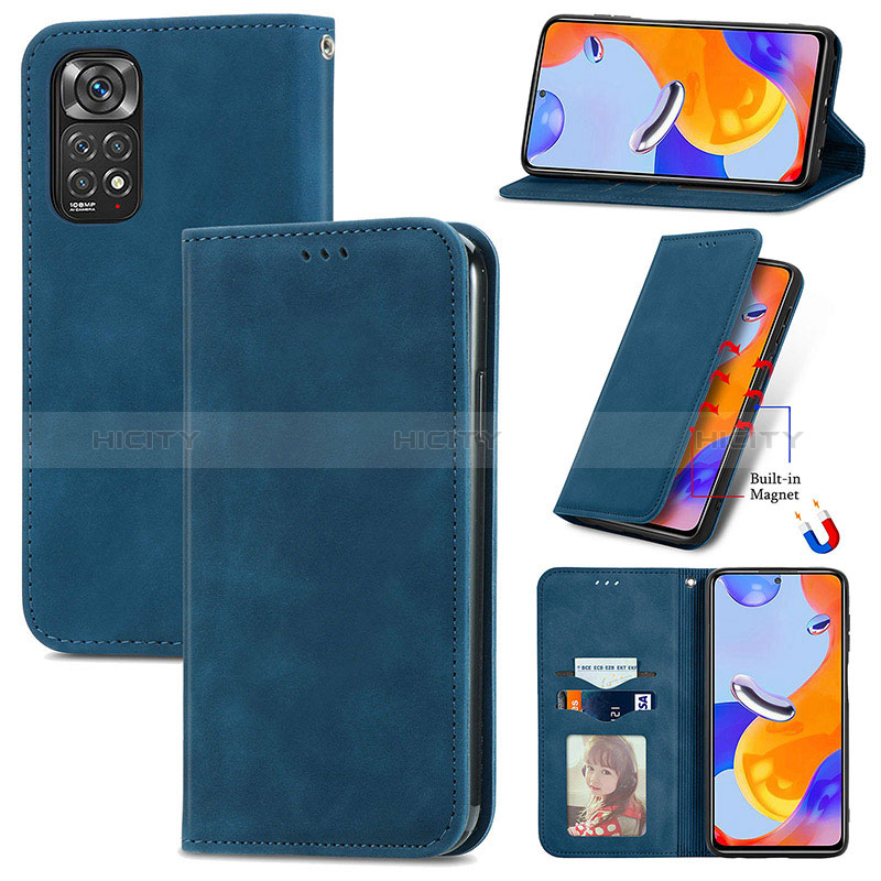 Funda de Cuero Cartera con Soporte Carcasa S04D para Xiaomi Redmi Note 11 Pro 5G