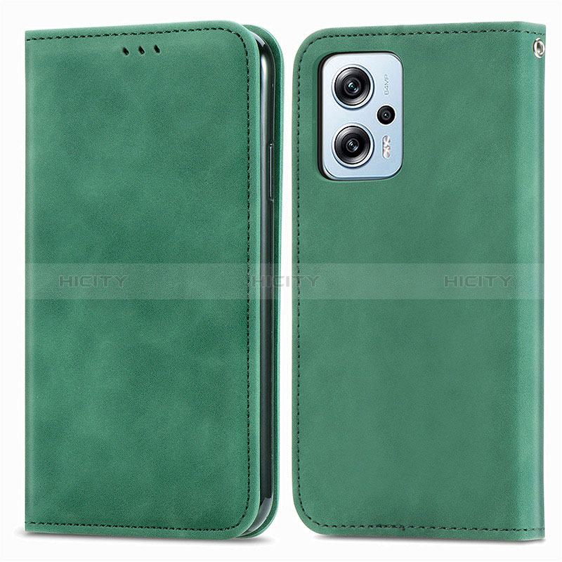 Funda de Cuero Cartera con Soporte Carcasa S04D para Xiaomi Redmi Note 11T Pro 5G Verde