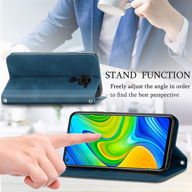 Funda de Cuero Cartera con Soporte Carcasa S04D para Xiaomi Redmi Note 9