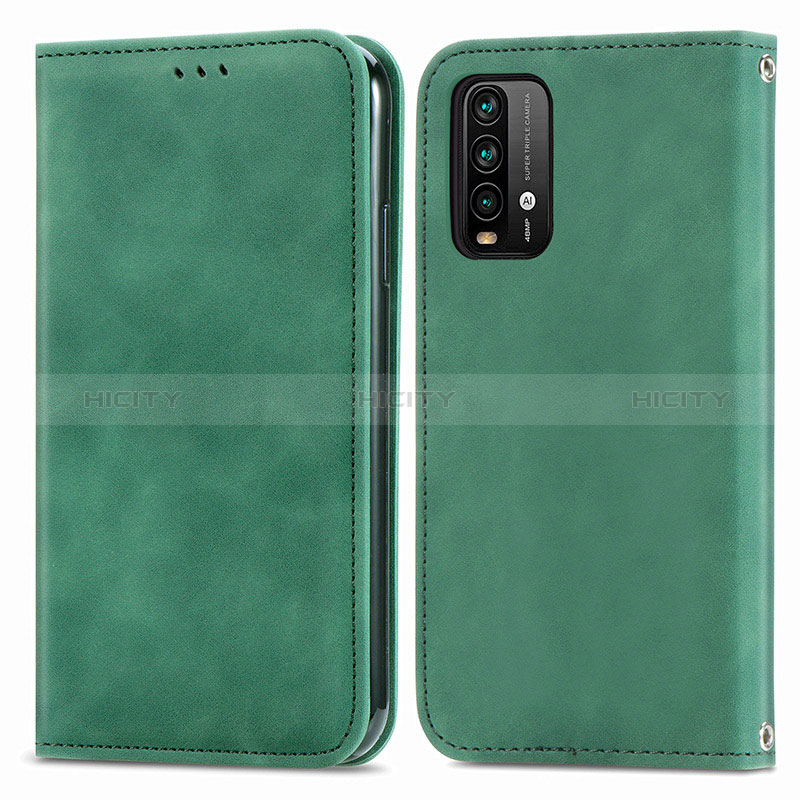 Funda de Cuero Cartera con Soporte Carcasa S04D para Xiaomi Redmi Note 9 4G