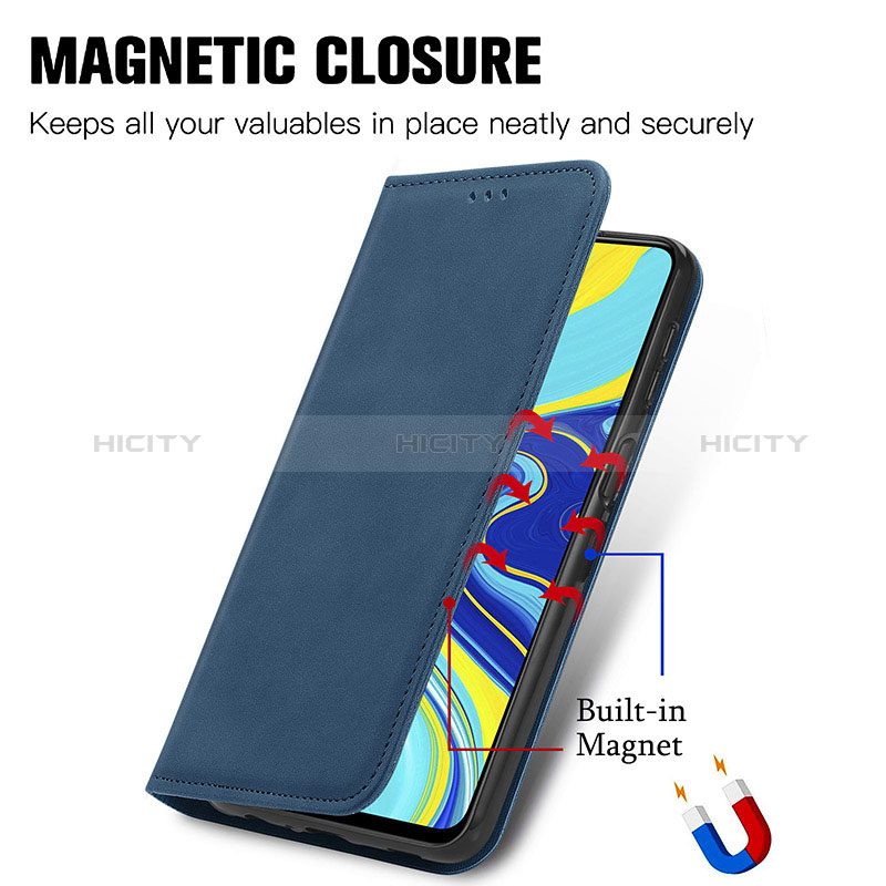 Funda de Cuero Cartera con Soporte Carcasa S04D para Xiaomi Redmi Note 9 Pro Max