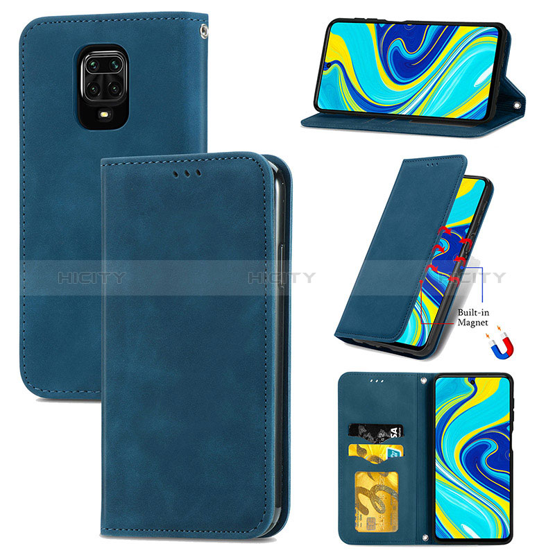 Funda de Cuero Cartera con Soporte Carcasa S04D para Xiaomi Redmi Note 9 Pro Max