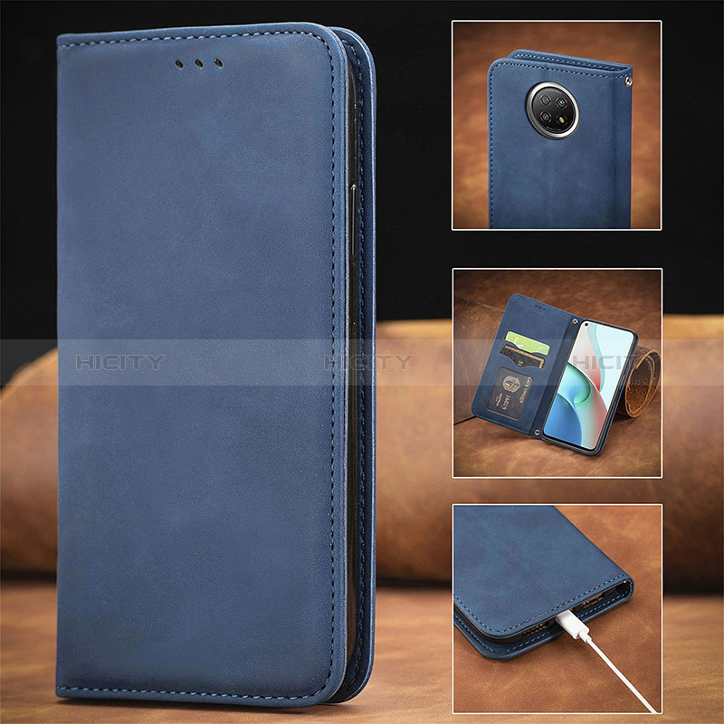 Funda de Cuero Cartera con Soporte Carcasa S04D para Xiaomi Redmi Note 9T 5G