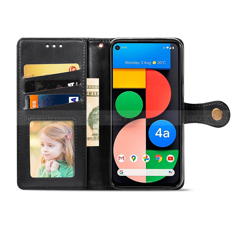 Funda de Cuero Cartera con Soporte Carcasa S05D para Google Pixel 4a 5G