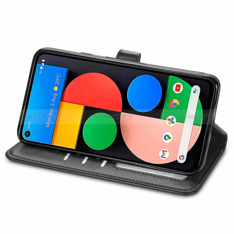 Funda de Cuero Cartera con Soporte Carcasa S05D para Google Pixel 5a 5G