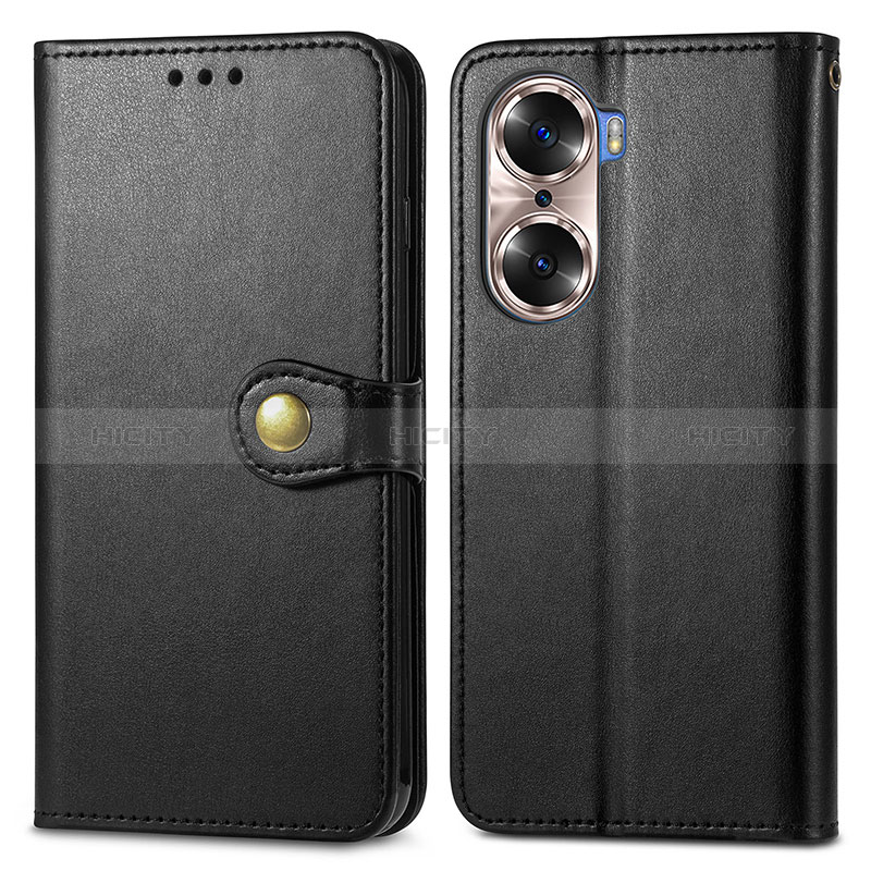 Funda de Cuero Cartera con Soporte Carcasa S05D para Huawei Honor 60 5G Negro