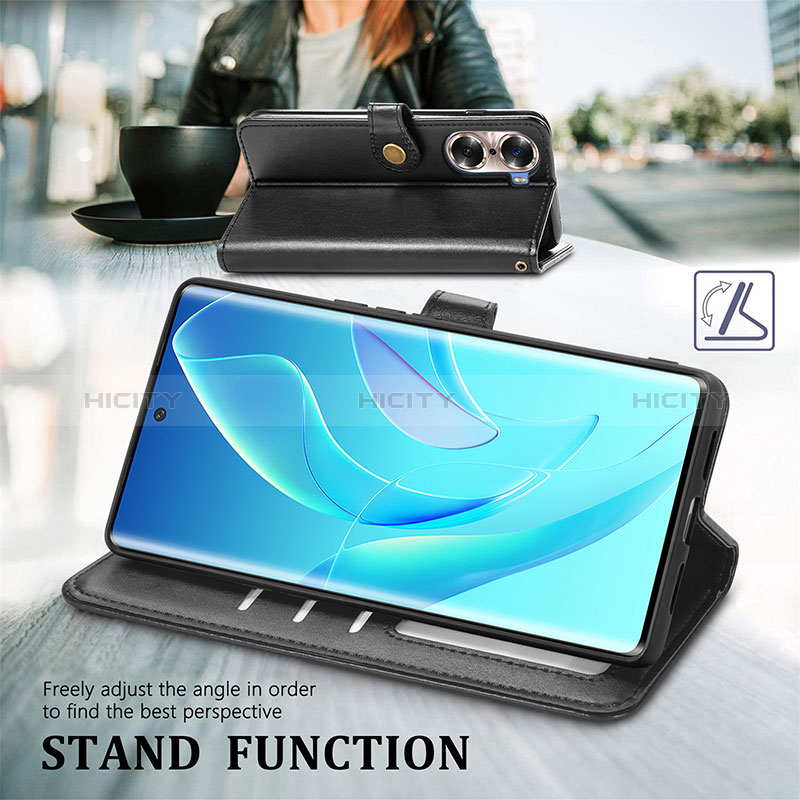 Funda de Cuero Cartera con Soporte Carcasa S05D para Huawei Honor 60 Pro 5G