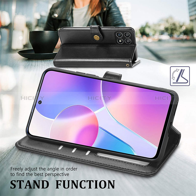 Funda de Cuero Cartera con Soporte Carcasa S05D para Huawei Honor X30i