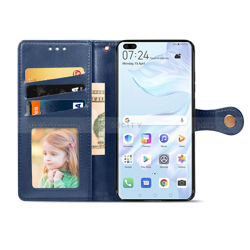 Funda de Cuero Cartera con Soporte Carcasa S05D para Huawei P40