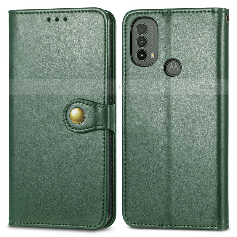 Funda de Cuero Cartera con Soporte Carcasa S05D para Motorola Moto E30