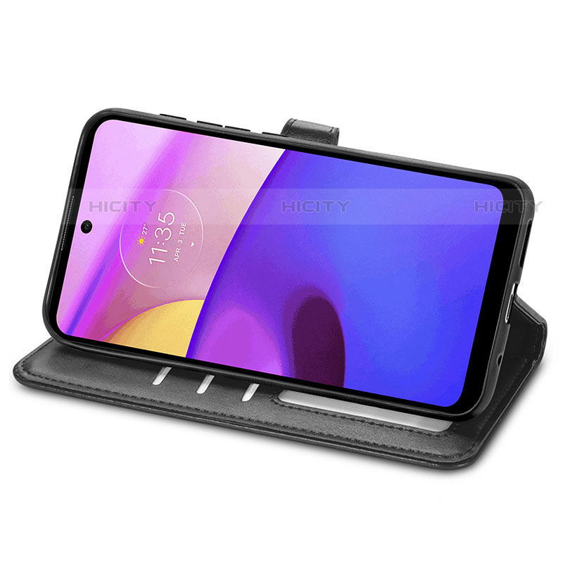 Funda de Cuero Cartera con Soporte Carcasa S05D para Motorola Moto E40