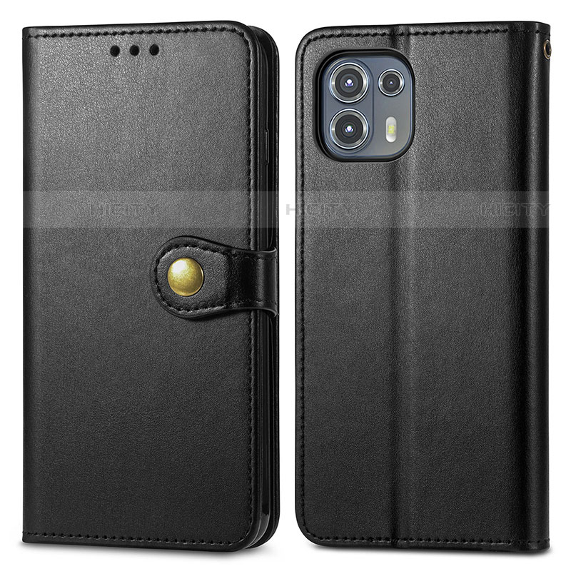 Funda de Cuero Cartera con Soporte Carcasa S05D para Motorola Moto Edge 20 Lite 5G Negro