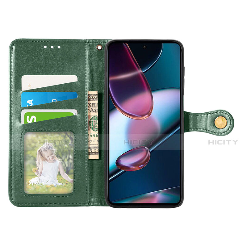 Funda de Cuero Cartera con Soporte Carcasa S05D para Motorola Moto Edge 30 Pro 5G