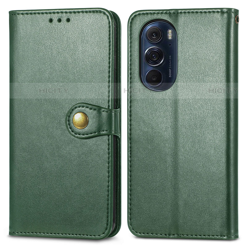 Funda de Cuero Cartera con Soporte Carcasa S05D para Motorola Moto Edge X30 5G Verde