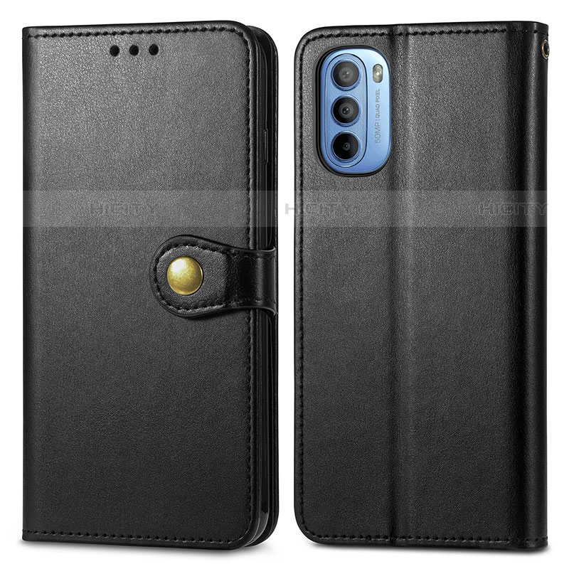 Funda de Cuero Cartera con Soporte Carcasa S05D para Motorola Moto G31 Negro