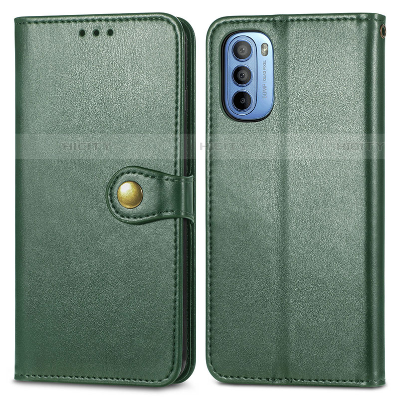 Funda de Cuero Cartera con Soporte Carcasa S05D para Motorola Moto G31 Verde