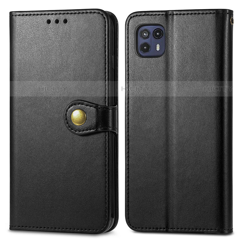 Funda de Cuero Cartera con Soporte Carcasa S05D para Motorola Moto G50 5G Negro