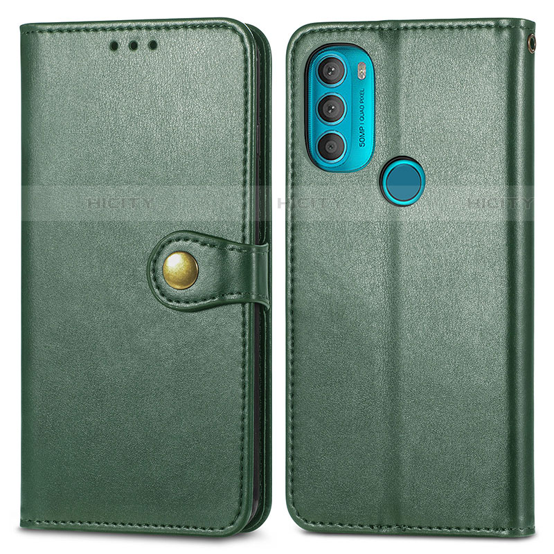 Funda de Cuero Cartera con Soporte Carcasa S05D para Motorola Moto G71 5G