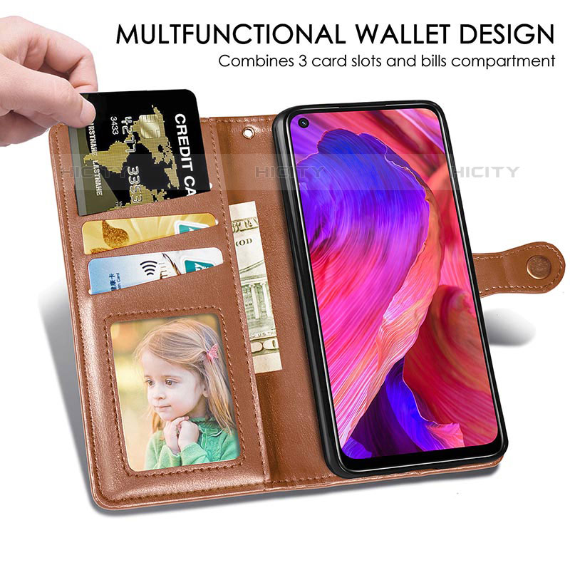 Funda de Cuero Cartera con Soporte Carcasa S05D para OnePlus Nord N200 5G