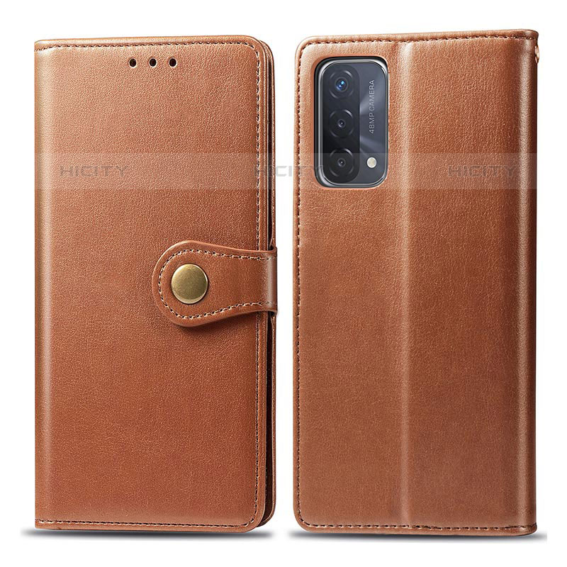 Funda de Cuero Cartera con Soporte Carcasa S05D para OnePlus Nord N200 5G Marron