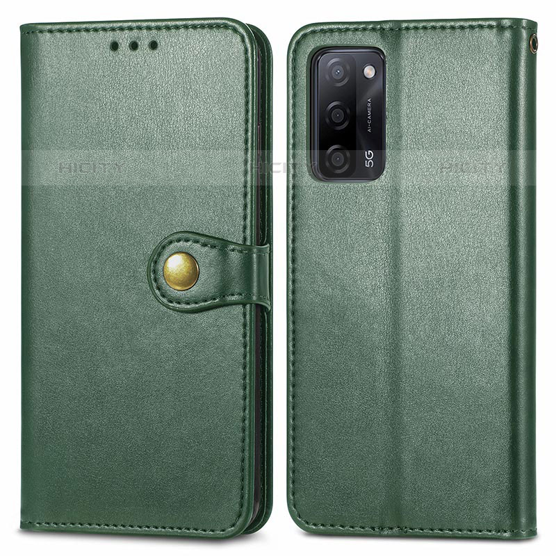 Funda de Cuero Cartera con Soporte Carcasa S05D para Oppo A53s 5G Verde