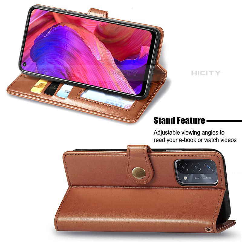 Funda de Cuero Cartera con Soporte Carcasa S05D para Oppo A93 5G