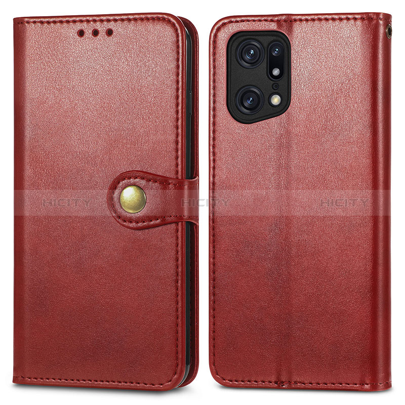 Funda de Cuero Cartera con Soporte Carcasa S05D para Oppo Find X5 5G