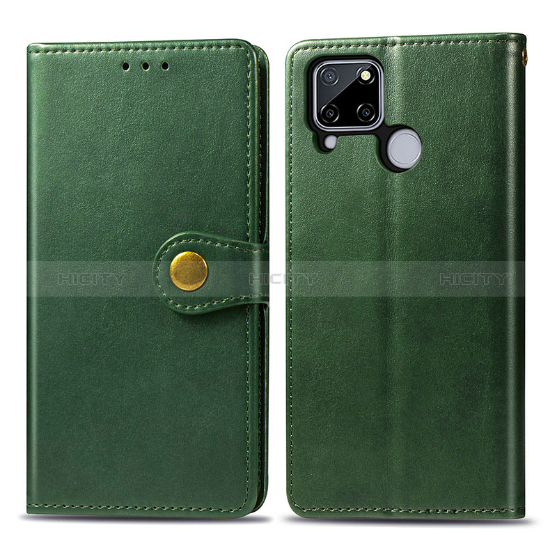 Funda de Cuero Cartera con Soporte Carcasa S05D para Realme 7i RMX2193 Verde