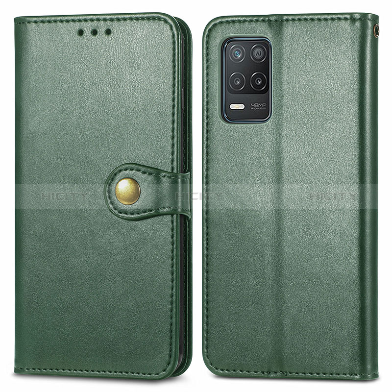 Funda de Cuero Cartera con Soporte Carcasa S05D para Realme 9 5G India Verde