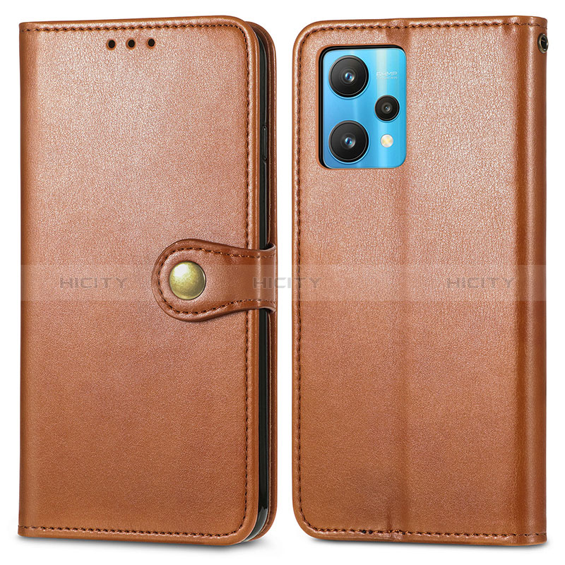 Funda de Cuero Cartera con Soporte Carcasa S05D para Realme 9 Pro 5G Marron