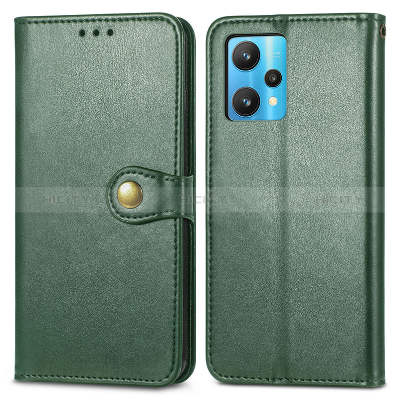 Funda de Cuero Cartera con Soporte Carcasa S05D para Realme 9 Pro+ Plus 5G Verde