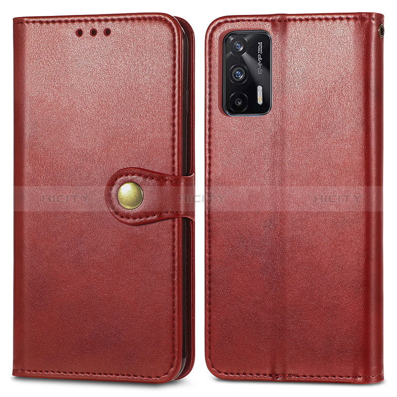 Funda de Cuero Cartera con Soporte Carcasa S05D para Realme GT 5G Rojo