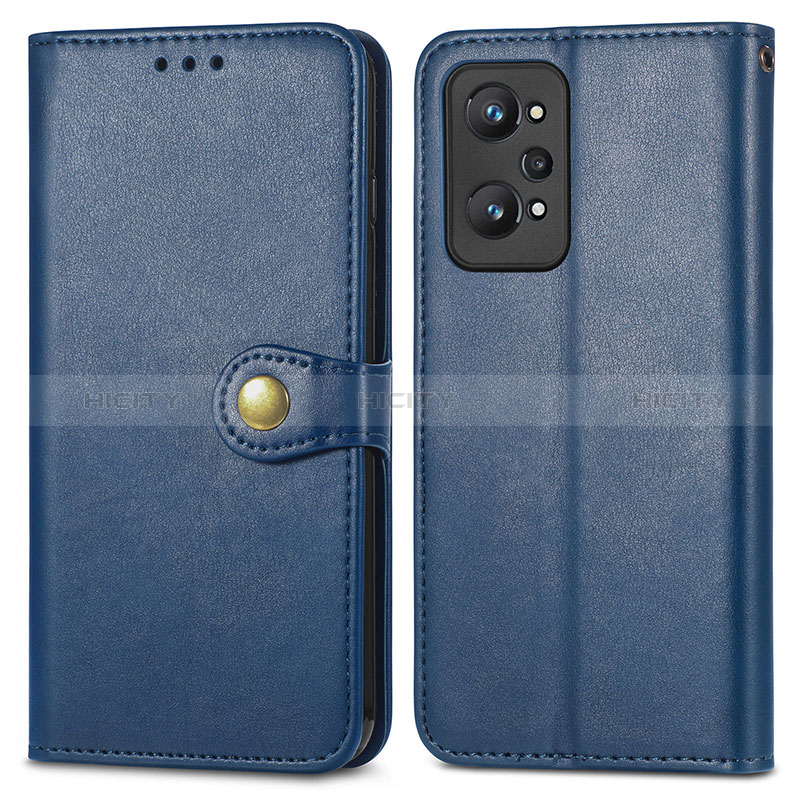 Funda de Cuero Cartera con Soporte Carcasa S05D para Realme GT Neo 3T 5G Azul