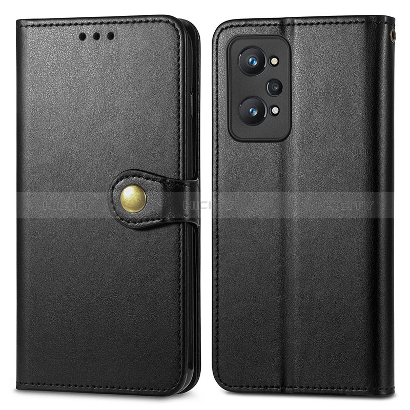 Funda de Cuero Cartera con Soporte Carcasa S05D para Realme GT2 5G Negro