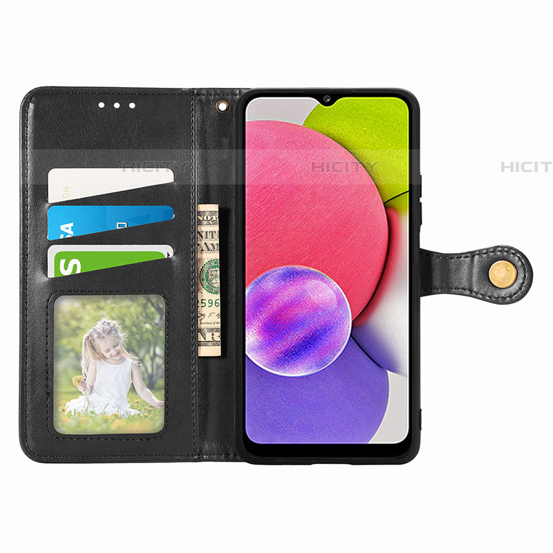 Funda de Cuero Cartera con Soporte Carcasa S05D para Samsung Galaxy A03s