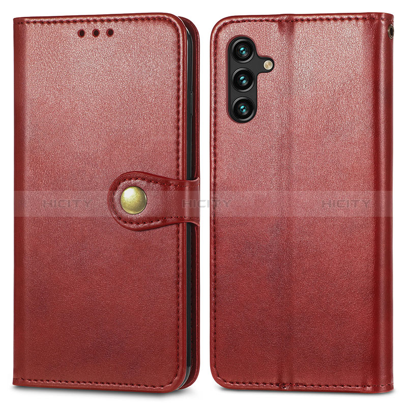 Funda de Cuero Cartera con Soporte Carcasa S05D para Samsung Galaxy A04s Rojo