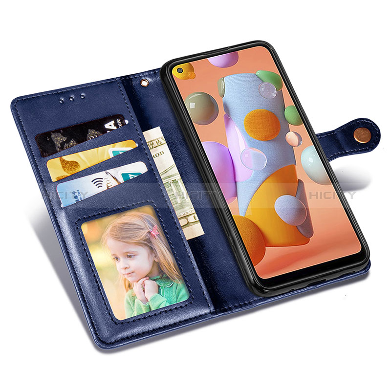 Funda de Cuero Cartera con Soporte Carcasa S05D para Samsung Galaxy A11